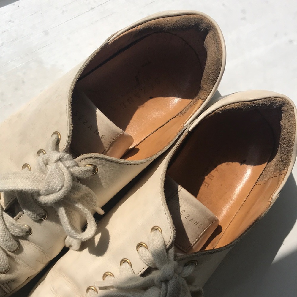 Sezane White Leather Sneakers